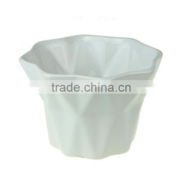 4.5"diamond shape customized stoneware popcorn bowl