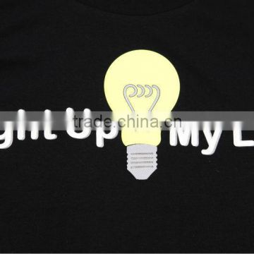 Light up my life heat transfer design for reflective and holofoil