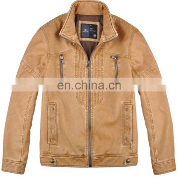 2016 Latest Fashion Hot Selling High Quality Handsome PU Jacket Men