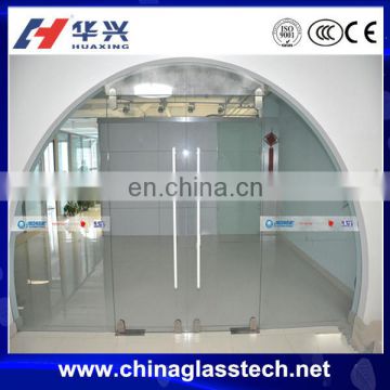 Exterior Customized Size Aluminium Alloy Frame Tempered Oval Glass Entry Door