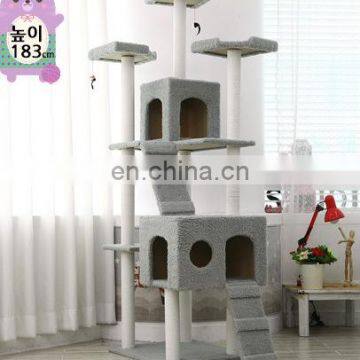 China supplier multiple colors cat scratching tree house cat climbing post jumping rack