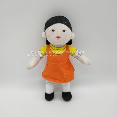 Squid Games Korea TV Character Cartoon Stuffed Ornament Plush Toy 22cm Girl doll