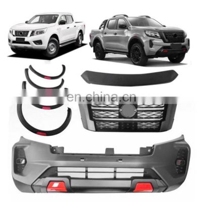 Auto Car Front Bumper Grille Wide Facelift Conversion Body Kit for NAVARA NP300 2021