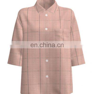 2022  Popular Trend BCI cotton Yarn Dyed Flannel Design For Women