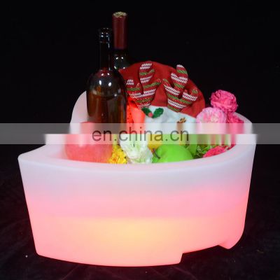 Illuminated  KTV/ Nightclub Portable Party Use Bar KTV Outdoor Nightclubs Party USB Recharegabele Led Plastic Beer Ice Bucket
