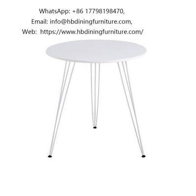Iron wire leg MDF tabletop round table