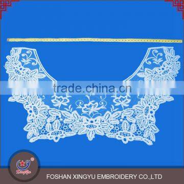 Customized Fashion hot selling front collar lace crochet neck embroidery neckline designs