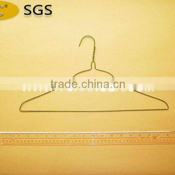 Gold Tone Heavy Coat Wire Hanger for Laundry(GT-SH16C)