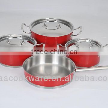 7Pcs High temperature Coating Stainless Steel Cookware