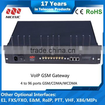 Supported IMEI change 16-96 port gsm voip gateway with bulk SMS
