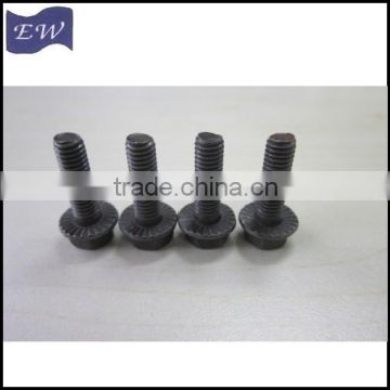 black flange bolts m6 and m8 with serration (DIN6921)