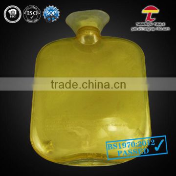 AZO 2000ml pvc rectangle hot water bottle yellow colour
