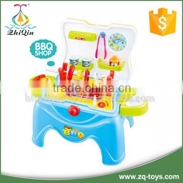 Battery operated kids kitchen barbecue toy with light and sounds