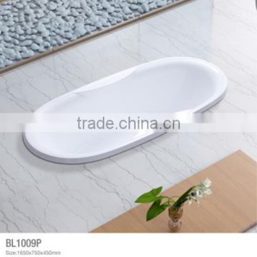 New best sale Oval Acrylic bathtub manufacturer with mix valve shower
