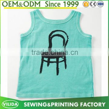 Cotton Kids SingletsTank Top PatternChildren Clothing Factory in China