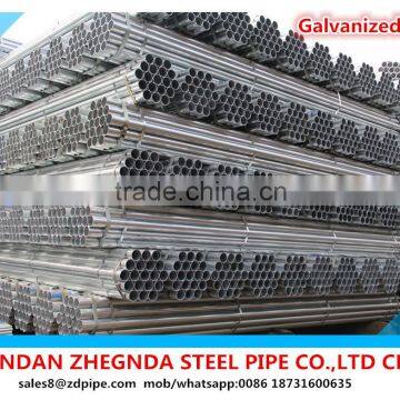 ASTM A500 DN 100 4''INCH Galvanized Round Hollow Section Mild Steel Pipe for water,oil,gas transmission