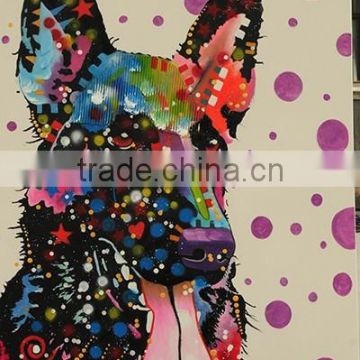 Handmade dog Animal Oil Painting Decorative 59850