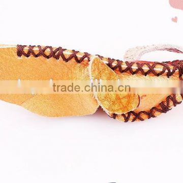 High quality little genuine leather animal keychain for car handmade leather keychain for promotional gift