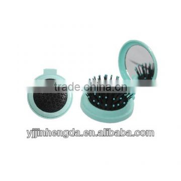 Pocket folding plastic comb with make up mirror