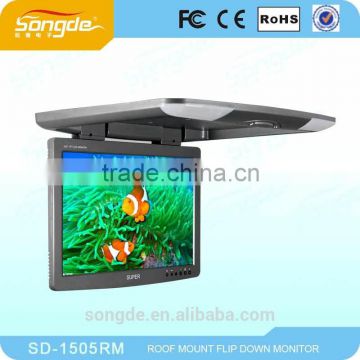 15.5" inches Car Monitor Car Roof Mounted Monitor Flip Down Monitor