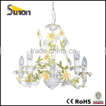 Art wrought iron countryside style chandelier lighting