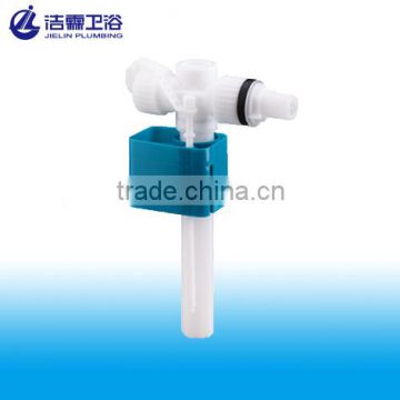 Silent side fill valve for one-piece toilet