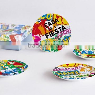 Round 6" Playa Xmas Life Small Porcelain Platter