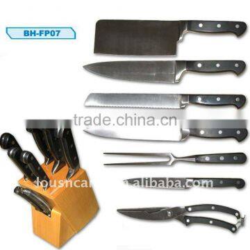 8pcs /set ,POM handle , stainless steel kitchen knife set with block