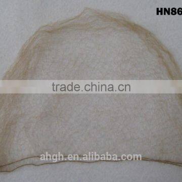 light brown Nylon mesh hairnet/big mesh size and made with very thin nylon