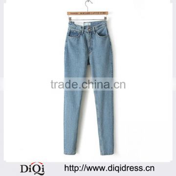 Classic High-Waist Slim Style New High Quality Fashion Casual Women Denim Jeans
