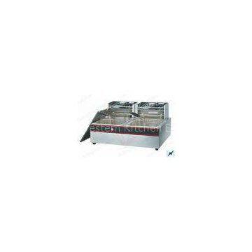 Double Basket Electric Deep Fryer For Western Kitchen Equipment