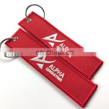 custom aviation gifts keychain embroidery design key chain