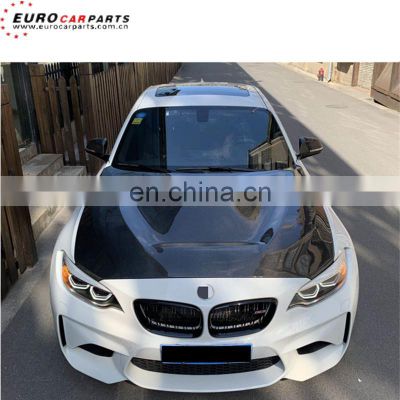 F87 M2 hood fit for M series F87 to GTS style carbon fiber M2 bonnet outside and inside are carbon fiber