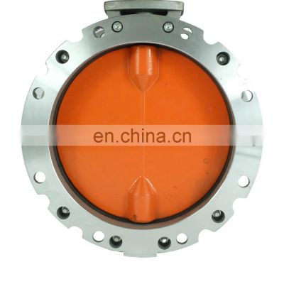 DN100 150 200 250 300 special aluminum alloy dust butterfly valve for cement Pneumatic powder butterfly valve