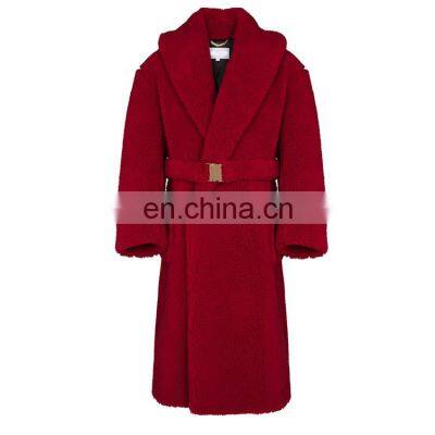 New Design Men's Woolen Coat Slim sherpa coat Winter Long Coat for Men