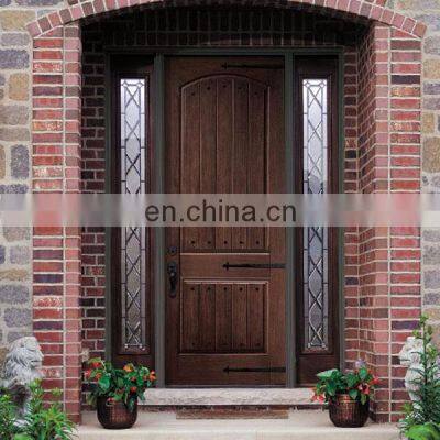 natural wood double open wooden entry front doors sale