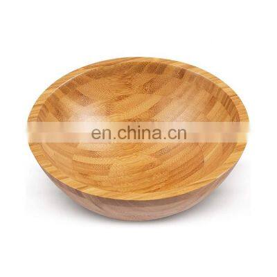 Factory Reusable Handmade 100% Natural Round Salad Bowl Bamboo Wooden Coconut Bowl