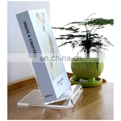 Clear Acrylic Book Display Stand Magazine Holder