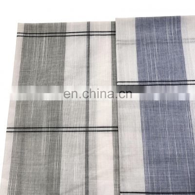 factory supply designer light weight 100% cotton yarn dyed plaid slubbed textile plain woven fabric for garments