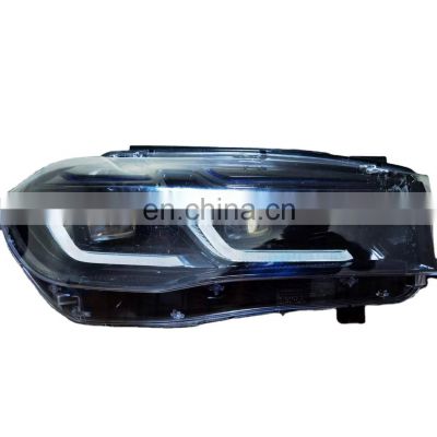 modified to the full LED headlamp headlight with blue eyebrow plug and play for BMW X5 F15 HID Xenon head lamp 2014-2018