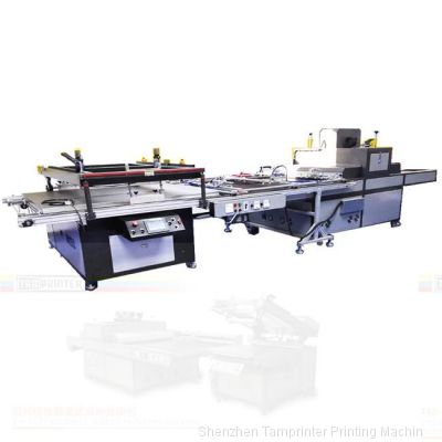 big size Automatic screen printing machine for sheet with automatic blanking