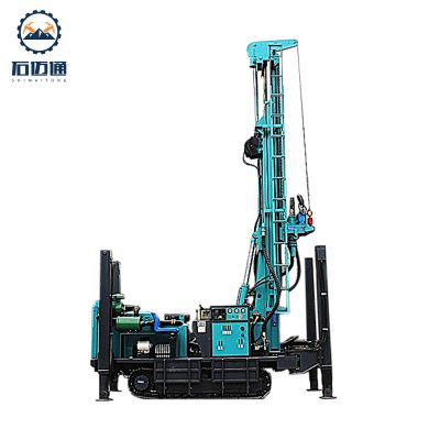 China 600m Crawler Mounted Diesel Engine Driven Borehole DTH Pneumatic Water Drilling Rig