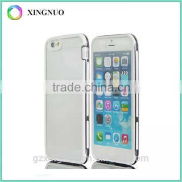 electroplated PC+TPU slim transparent phone case for iphone 6 6S