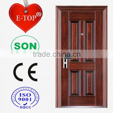 E-TOP DOOR Top sale economy cheap exterior steel door (CE/ISO/SONCAP)