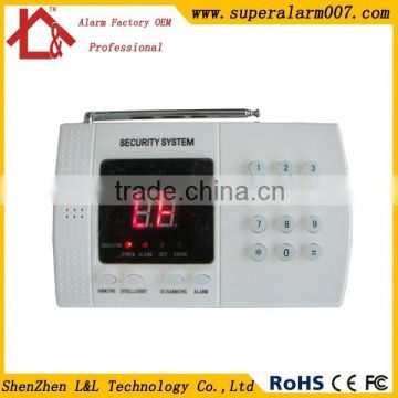 FCC/CE/RoHS Most Cost-effective Wireless 99 Defense Zones PSTN Cheap Home Burglar Alarm Security Device with LED Display