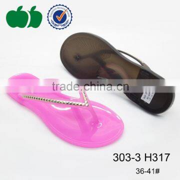 Wholesale cheap lady flat innovative design pvc flip flops slippers