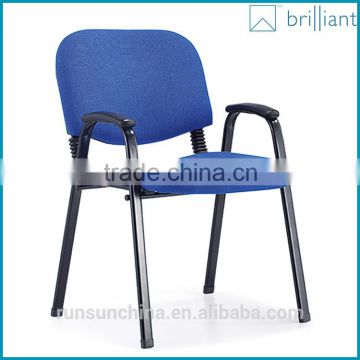 3070B cheap used fabric armrest training chairs without writing tablet