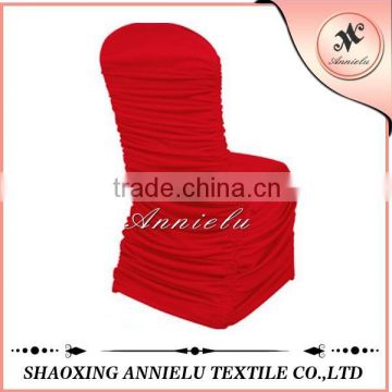 Cheap ruched spandex dining chair cover factory for sale