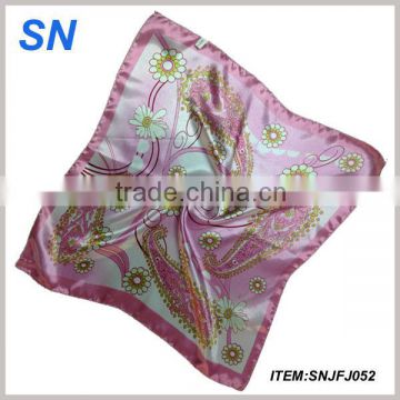 fashion style polyester paisley square scarf