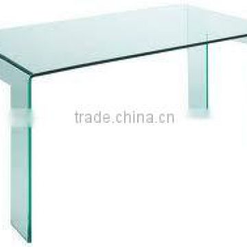 rectangle hot bending glass table